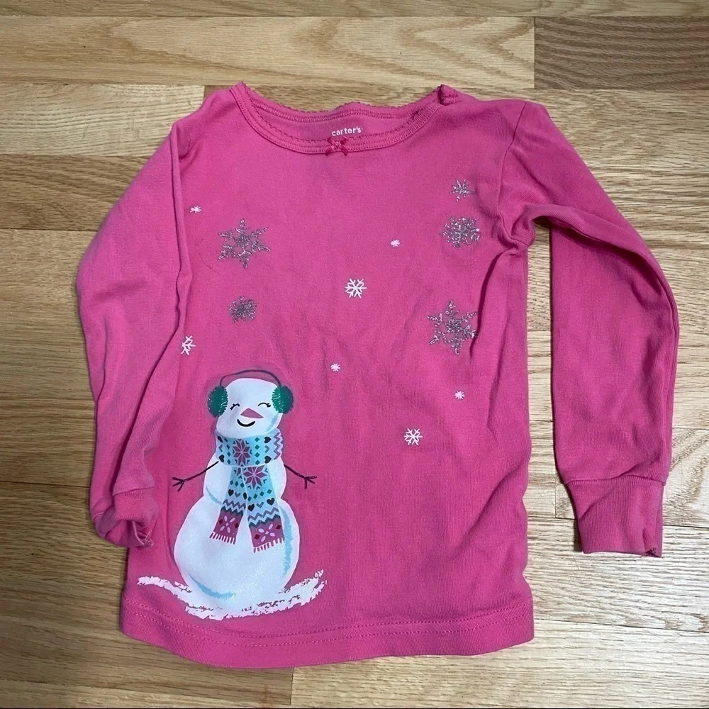 3T Fleece Pajama Set Bundle Carter’s Snow Man Dream Girl